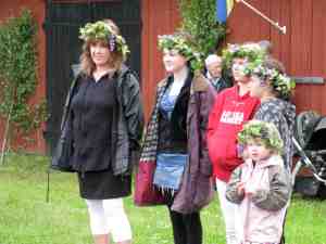Glava Glasbruk hosts a midsommar celebration across the small bay from the cabin.  